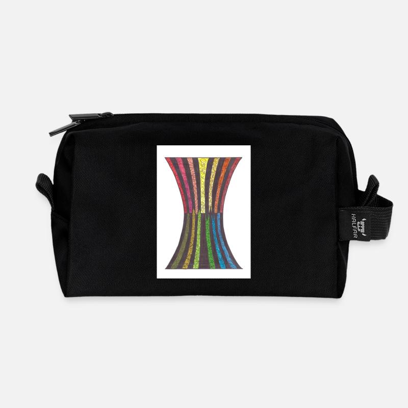 Black_Hole_A5 - Recycled Toiletry Zip Bag - black