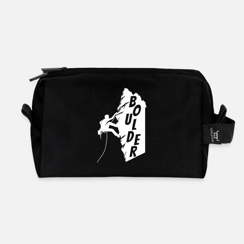 Kletterer Boulderer - Recycelte Kulturtasche - Schwarz
