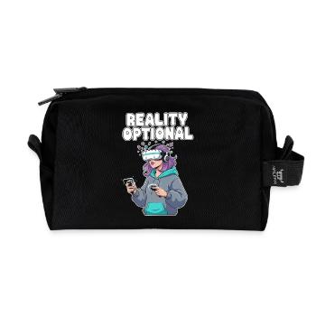 Reality Optional VR Gamerin - Recycelte Kulturtasche - Schwarz - Vorne