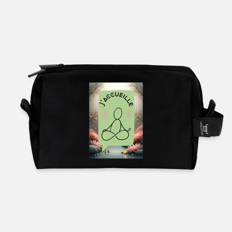 Willkommen, Zen - Recycelte Kulturtasche - Schwarz