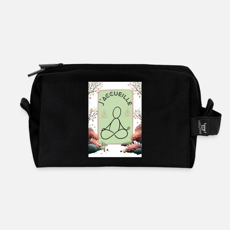 Greeting Flute - Recycled Toiletry Zip Bag - black