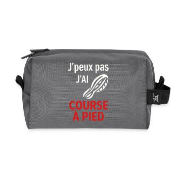 I Have Running No Time - Recycled Toiletry Zip Bag - anthracite - Front