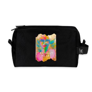 Radiant Heart - Recycelte Kulturtasche - Schwarz - Vorne
