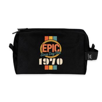 Legendary since 1970 - Recycled Toiletry Zip Bag - black - Front