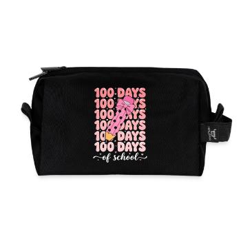 100 days of school celebration - Recycelte Kulturtasche - Schwarz - Vorne