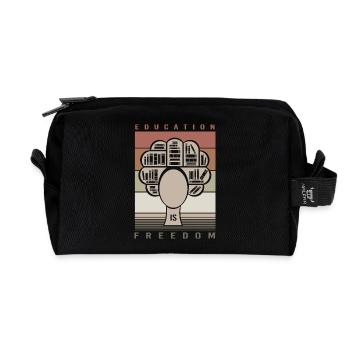 Black History Month Black-power Afro - Recycelte Kulturtasche - Schwarz - Vorne
