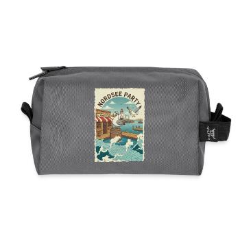 North Sea Party - Recycled Toiletry Zip Bag - anthracite - Front