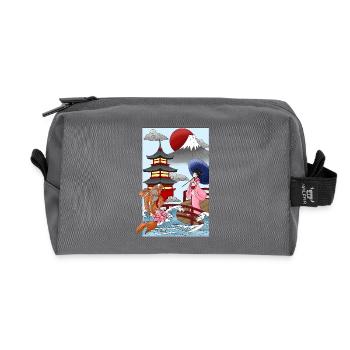 Japan - Recycled Toiletry Zip Bag - anthracite - Front