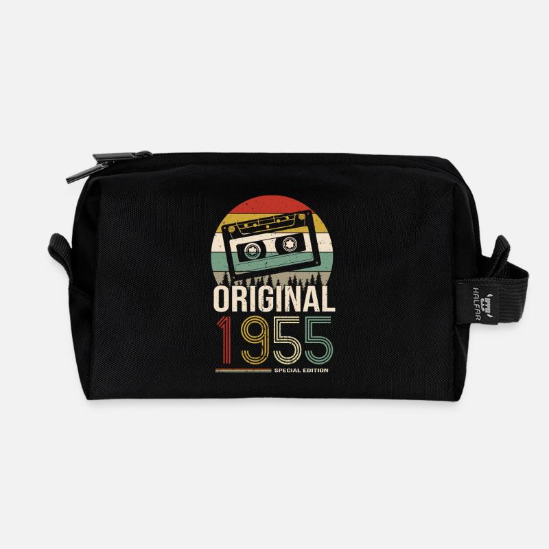Geburtstag 1955 Geburtstag 1955 Geboren 1955 Geburtstag - Recycelte Kulturtasche - Schwarz
