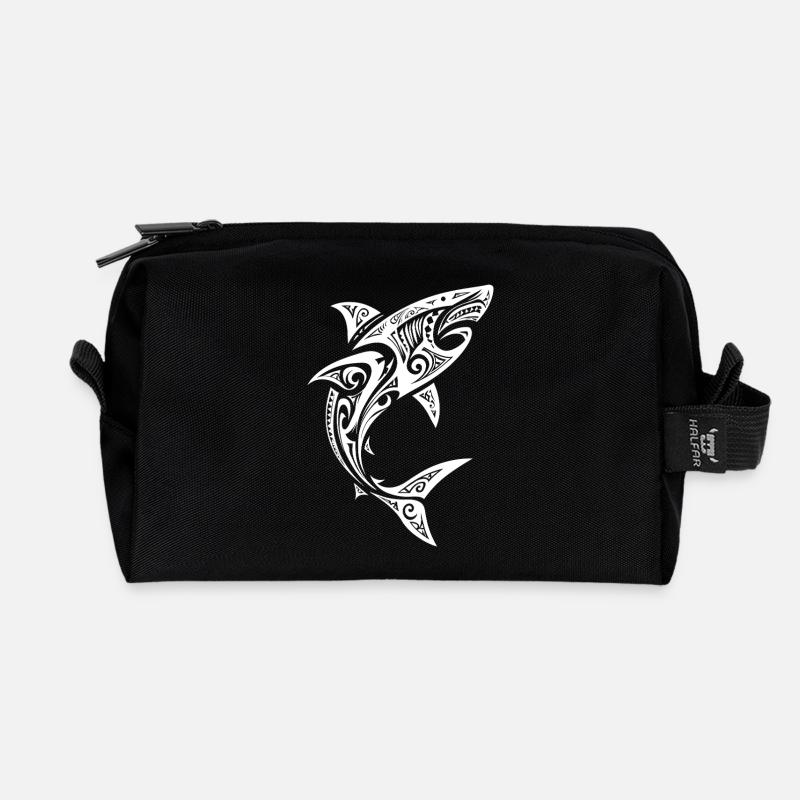 requin - Trousse de toilette en tissu recyclé - noir