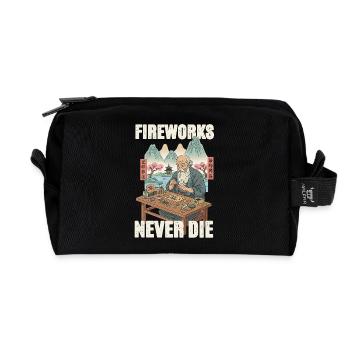 Fireworks Never Die - Recycled Toiletry Zip Bag - black - Front