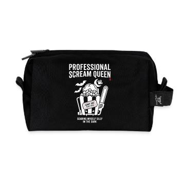 Scream Queen Halloween Chaos - Recycelte Kulturtasche - Schwarz - Vorne