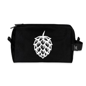 Hopfen Symbol - Recycelte Kulturtasche - Schwarz - Vorne