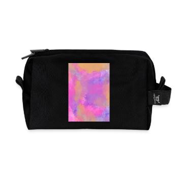 Gradient - Flieder personalisierbar - Recycelte Kulturtasche - Schwarz - Vorne