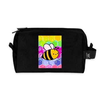abeille - Trousse de toilette en tissu recyclé - noir - Devant