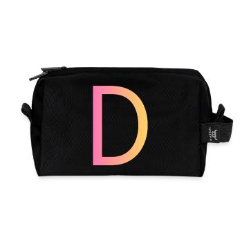 D - Recycled Toiletry Zip Bag - black - Front
