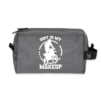 Dreck ist mein Make up - Recycelte Kulturtasche - Anthrazit - Vorne