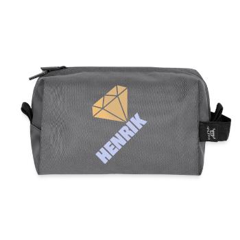 Henrik - Recycelte Kulturtasche - Anthrazit - Vorne