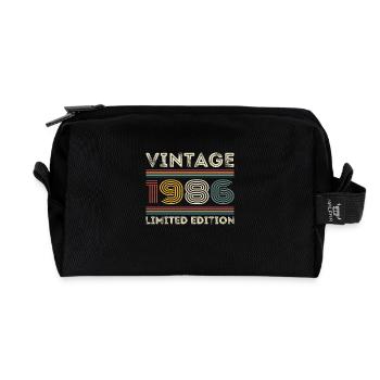1986 Geburtstag 1986 Retro 1986 Geschenk 1986 - Recycelte Kulturtasche - Schwarz - Vorne