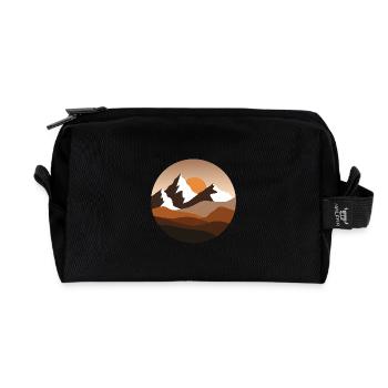 Naturwanderung und Berglandschaft - Recycelte Kulturtasche - Schwarz - Vorne