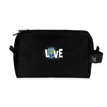 Love! - Recycelte Kulturtasche - Schwarz - Vorne