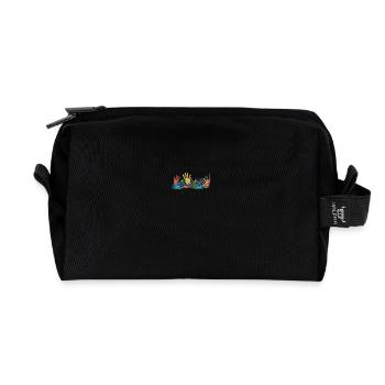 HANDS OF TOUCH - Recycled Toiletry Zip Bag - black - Front