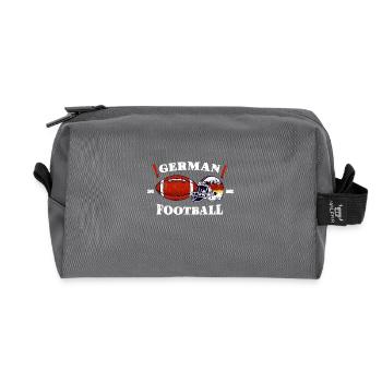 German Football - Recycled Toiletry Zip Bag - anthracite - Front