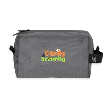 Funny Halloween Costume Candy Security - Recycled Toiletry Zip Bag - anthracite - Front