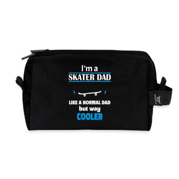 Ich bin ein Skater-Papa - Recycelte Kulturtasche - Schwarz - Vorne