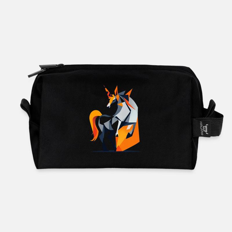 Einhorn - Recycelte Kulturtasche - Schwarz