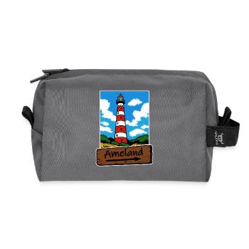 Vacances à Ameland Lighthouse - Trousse de toilette en tissu recyclé - anthracite - Devant