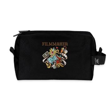 Filmmaker and videographer - Recycled Toiletry Zip Bag - black - Front
