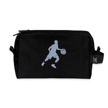 Basketballer Silhouette - Recycelte Kulturtasche - Schwarz - Vorne