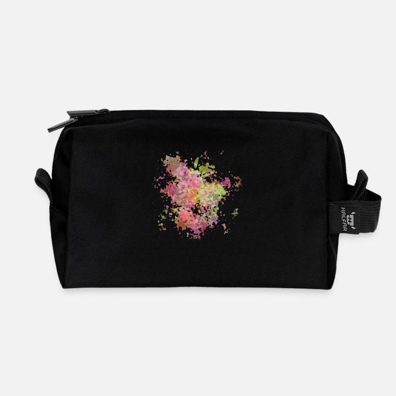 Color Blobs - Recycled Toiletry Zip Bag - black