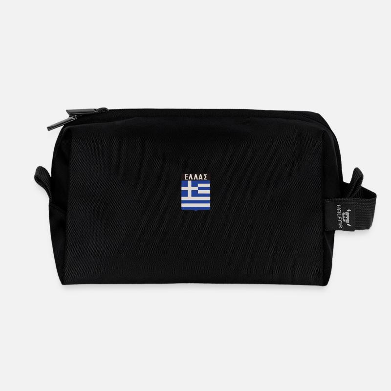 greece-hemblem - Recycled Toiletry Zip Bag - black