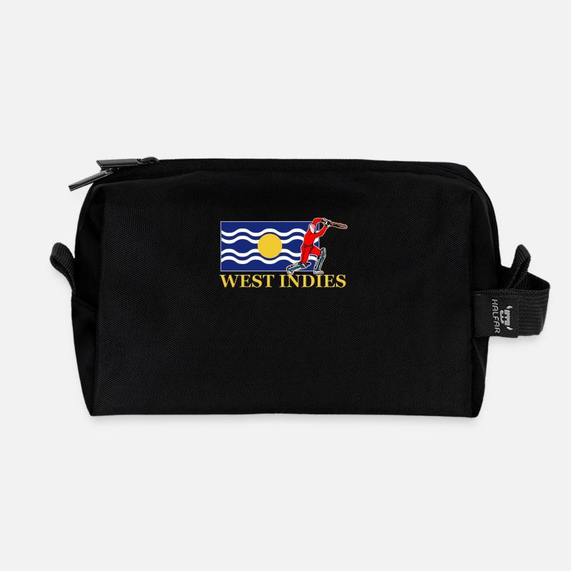 West Indies Cricket Player - Recycled Toiletry Zip Bag - black