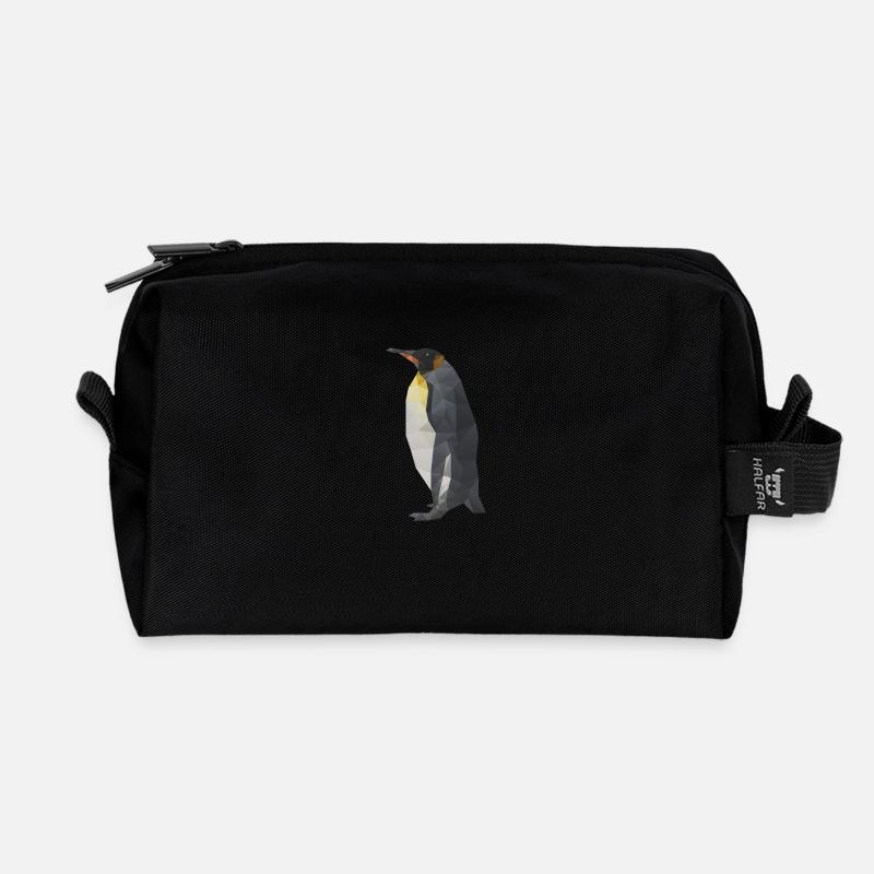 PINGUIN - Recycelte Kulturtasche - Schwarz
