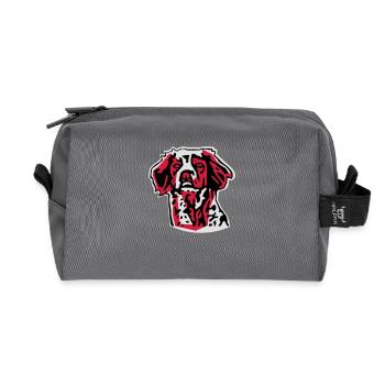 épagneul breton - Trousse de toilette en tissu recyclé - anthracite - Devant