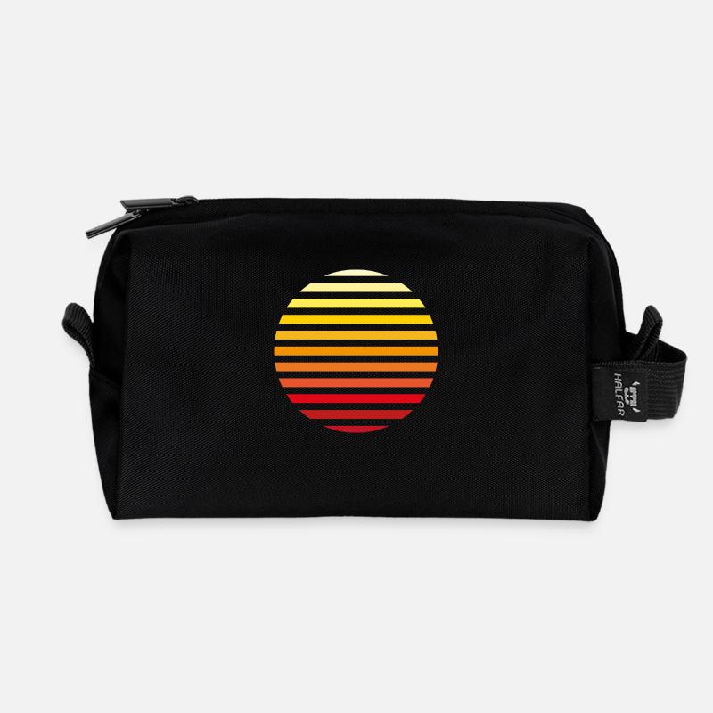 Sonnenaufgang - Recycelte Kulturtasche - Schwarz