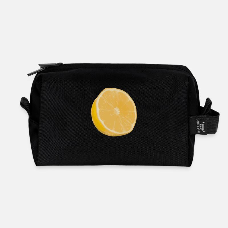 lemon - Recycelte Kulturtasche - Schwarz