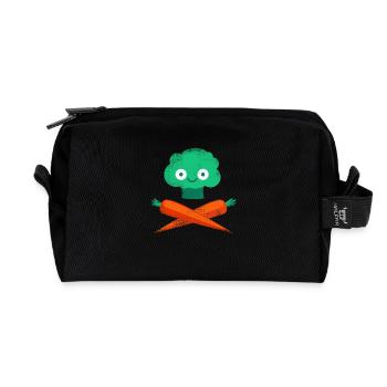 Veggie-Pirat - Recycelte Kulturtasche - Schwarz - Vorne
