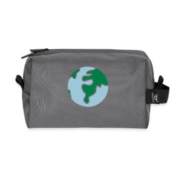 Globus - Welt - Recycelte Kulturtasche - Anthrazit - Vorne