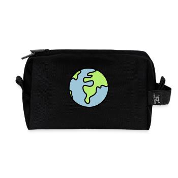 Globus - Welt - Recycelte Kulturtasche - Schwarz - Vorne