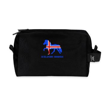 tölt flag - Recycelte Kulturtasche - Schwarz - Vorne