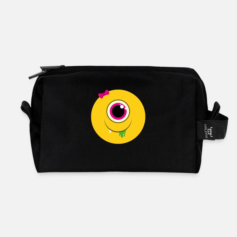 Monstre / Alien bébé - Trousse de toilette en tissu recyclé - noir