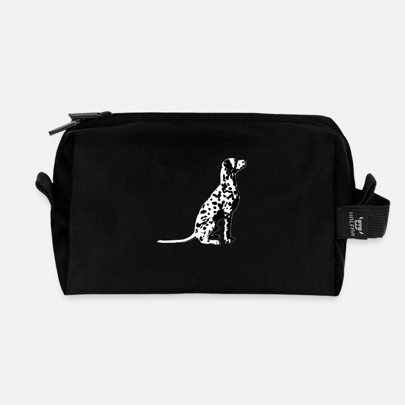 Dalmatiner - Recycelte Kulturtasche - Schwarz