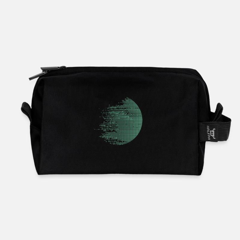 digitaler Kreis - Recycelte Kulturtasche - Schwarz