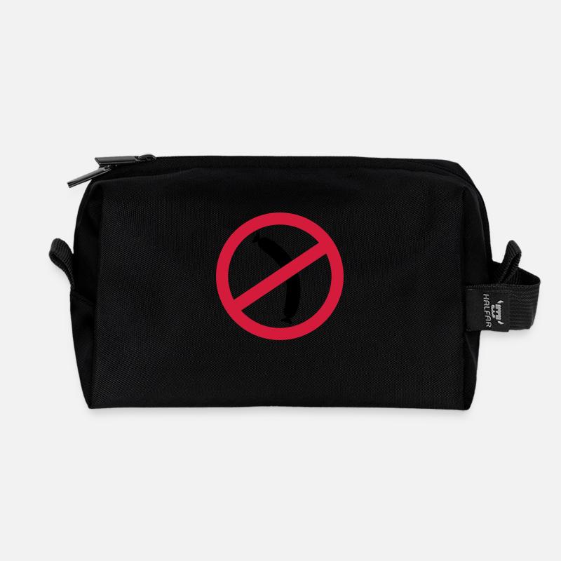 Wurst - Vegetarier - Recycelte Kulturtasche - Schwarz