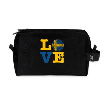 COEUR SUEDE - Trousse de toilette en tissu recyclé - noir - Devant