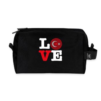 COEUR TURQUIE - Trousse de toilette en tissu recyclé - noir - Devant